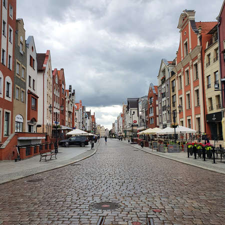 Elblag, Poland - July 21, 2020: Old Town of Elblag, Poland