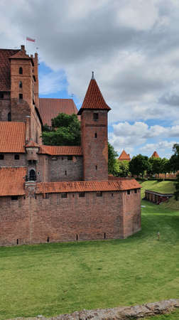 Malbork, Poland - June 25, 2020: Walls of the Teutonic Castle in Malbork, Polandのeditorial素材