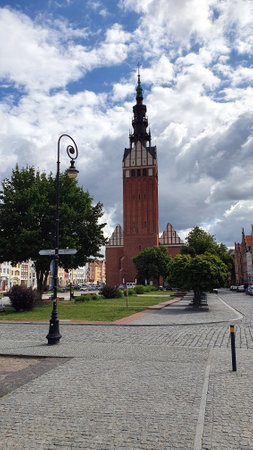 Panorama of the old town of Elblag, Poland
