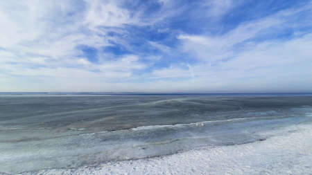 A background created by nature. The frozen sea.