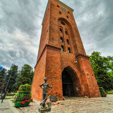 Elblag, Poland - July 21, 2020: Market Gate to the Old Cityのeditorial素材