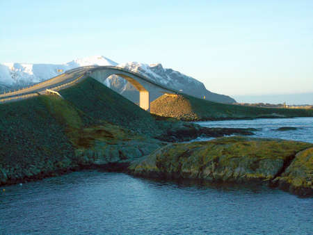 atlantic road norwayの写真素材