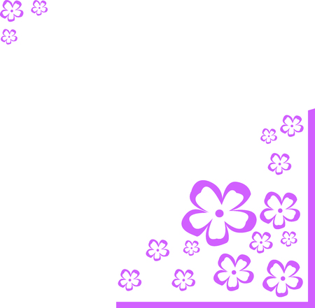 Abstract floral pattern on the white backgroundのイラスト素材