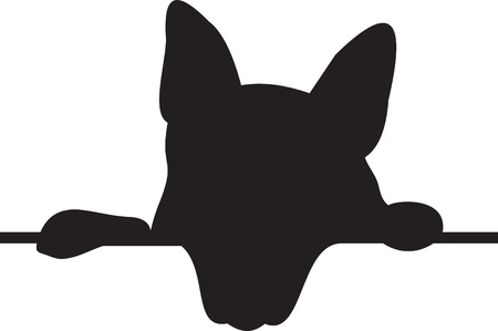 Dog silhouetteのイラスト素材