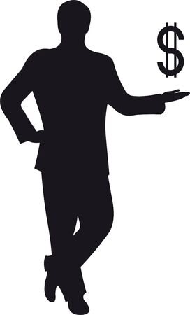 Businessman silhouetteのイラスト素材