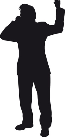 Businessman silhouette のイラスト素材