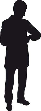 Businessman silhouette のイラスト素材