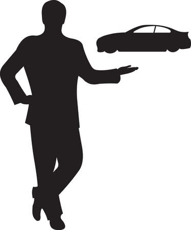 Businessman silhouetteのイラスト素材