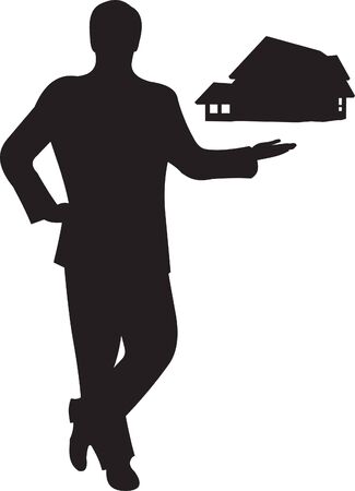 Businessman silhouetteのイラスト素材