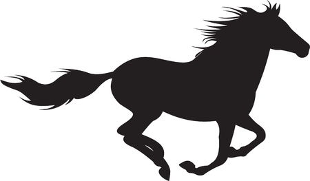 horse silhouette vectorのイラスト素材