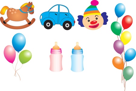 Baby Items vectors setのイラスト素材