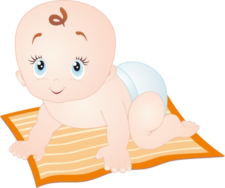 Baby crawlingのイラスト素材