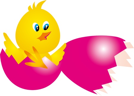 Egg and Chicken. Easter Illustrationの写真素材