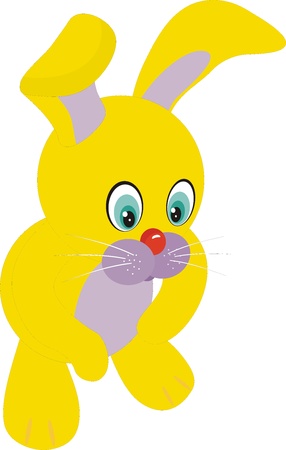 rabbit sitting in front of white backgroundのイラスト素材