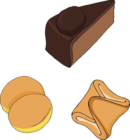 Austrian food - traditional meals Rasters Illustration setの写真素材
