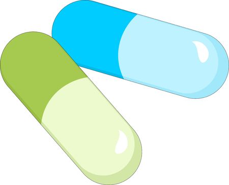 Drugs and Pills, Medical pill, Tablet symbol. Raster Illustration on white background.の写真素材