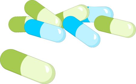 Drugs and Pills, Medical pill, Tablet symbol. Raster Illustration on white background.の写真素材