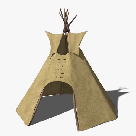 3d illustration of a ti pi tent