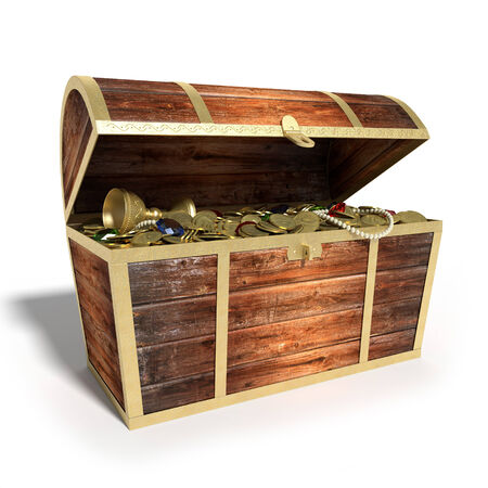 3d illustration of a Treasure Chestの写真素材