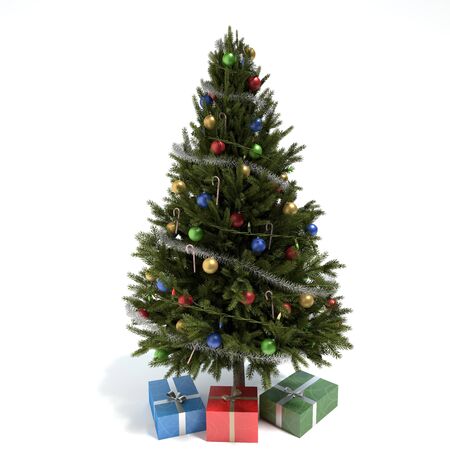 3d illustration of a Christmas treeの写真素材