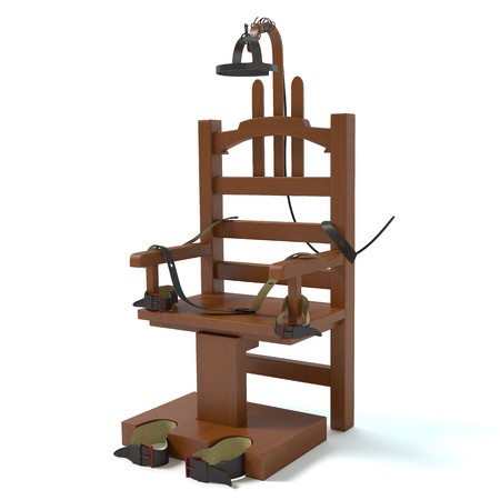 3d illustration of an electric chairの写真素材