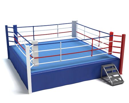 3d illustration of a boxing ringの写真素材
