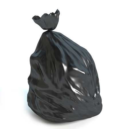 3d illustration of a garbage bagの写真素材