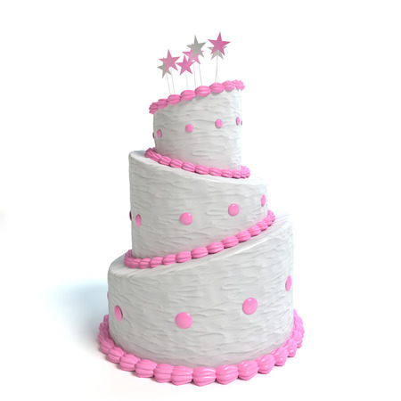 3d illustration of a cakeの写真素材