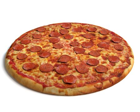 3d illustration of a pizzaの写真素材