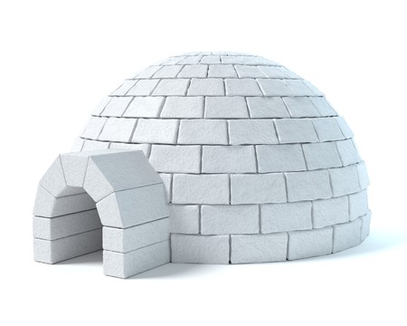 3d illustration of an iglooの写真素材