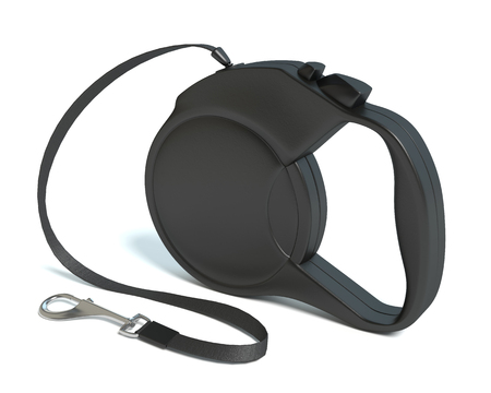 3d illustration of a retractable dog leashの写真素材