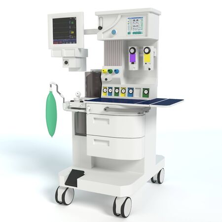 3d illustration of an anesthesia machineの写真素材