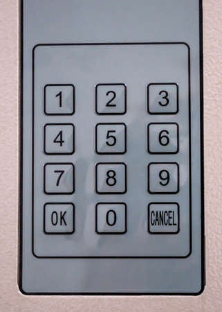 Electronic bar code locker installed in shopping malls for people to place their purchasesの写真素材