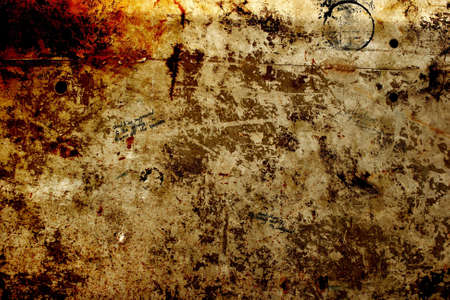Grungy picture of an old steel texture with writing and stamps on it