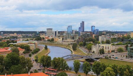 view of the business - the center of Vilniusの写真素材