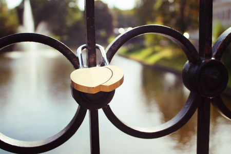 romantic declaration of love, lockの写真素材
