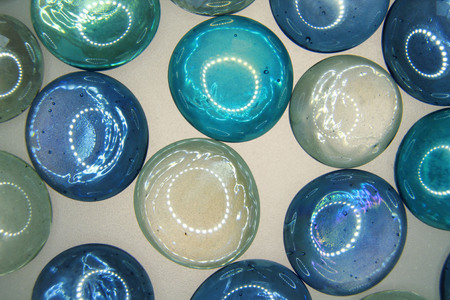 background from multi-colored glass spheres with backlightの写真素材