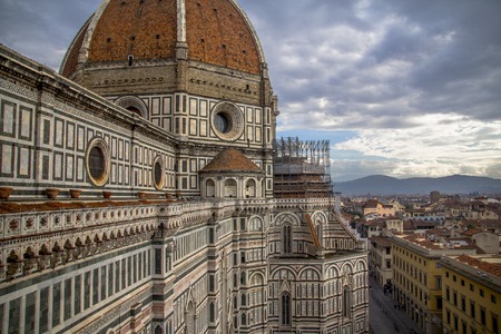 Florence, the famous dome of the Duomo, Santa Maria del Fiore.の写真素材