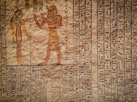 January 2020 - Luxor, Egypt: KV9, Kings Valley No. 9, Tomb of Memnon, tomb of the pharaohs from the 20th dynasty: Ramses V and Ramses VI.のeditorial素材