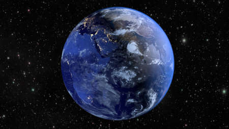 Planet Earth and continent Africa. 3D renderingの写真素材