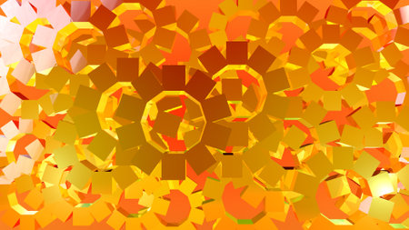 Abstract graphic of rotating cubesの写真素材