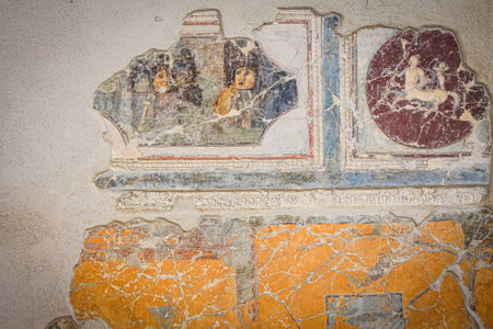 Ruins of the ancient Italian city of Pompeii.の写真素材