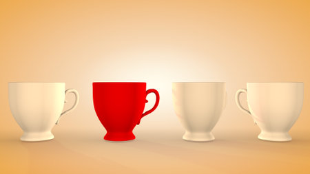 Steel cutlery on a light background, rotation. 3D rendering.の写真素材