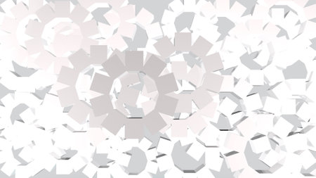 Abstract graphic background from rotating cubes, 3D rendering.の写真素材