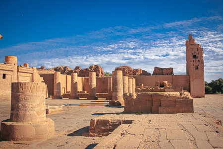 The ruins of the ancient temple of Sebek in Kom - Ombo, Egyptの写真素材