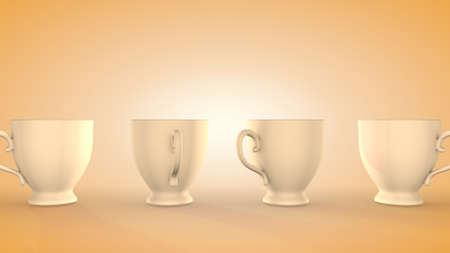 Steel cutlery on a light background, rotation. 3D rendering.の写真素材