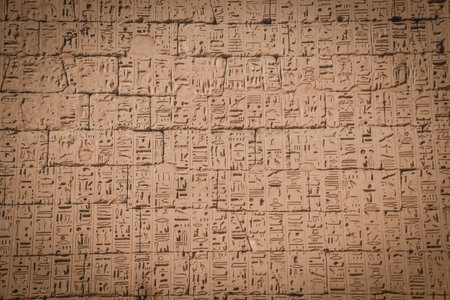 Ruins of the Egyptian Karnak Temple, the largest open-air museum in Luxor.の写真素材