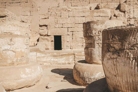 Ruins of the Egyptian Karnak Temple, the largest open-air museum in Luxor.の写真素材