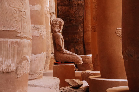 Ruins of the Egyptian Karnak Temple, the largest open-air museum in Luxor.の写真素材
