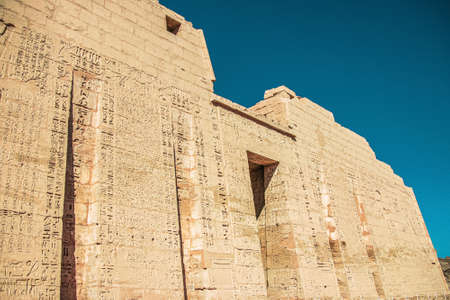 Ruins of the Egyptian Karnak Temple, the largest open-air museum in Luxor.の写真素材